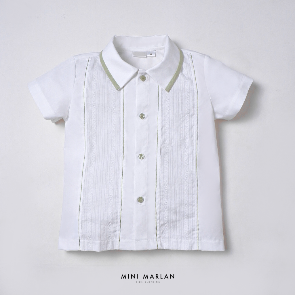 Tinker Boy Green Embroidery Shirt – Heritage Cotton Shirt