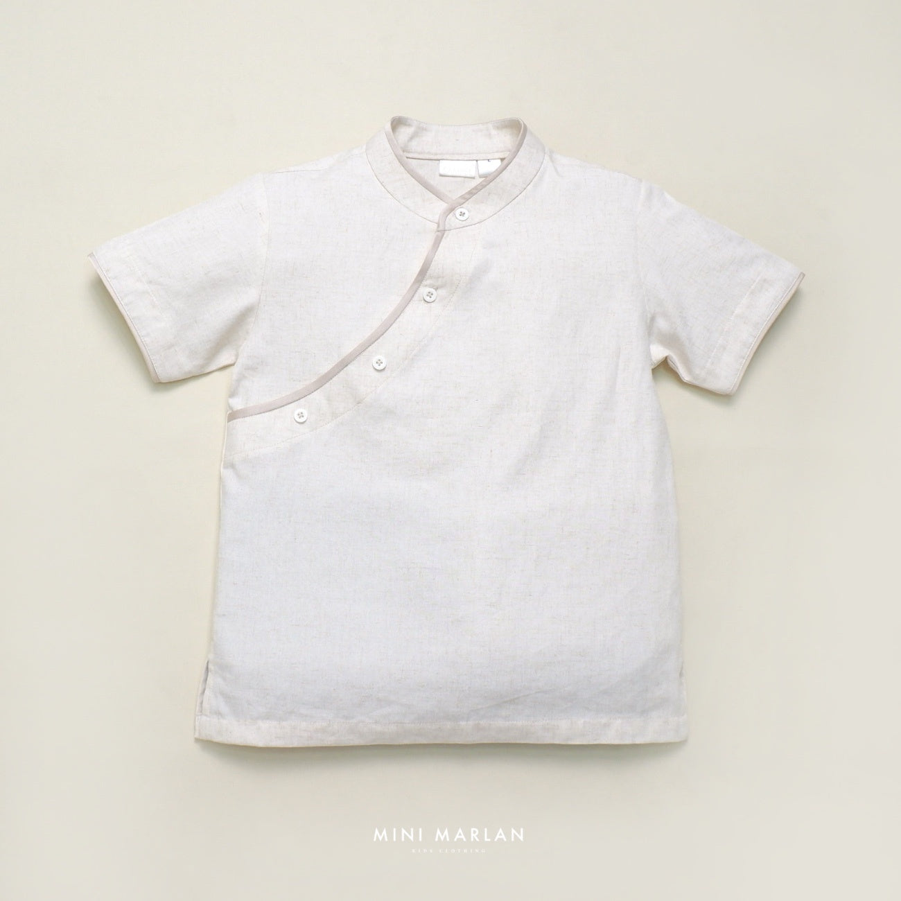 Luna Boy Linen Shirt – Nude Classic Linen Shirt for Boys