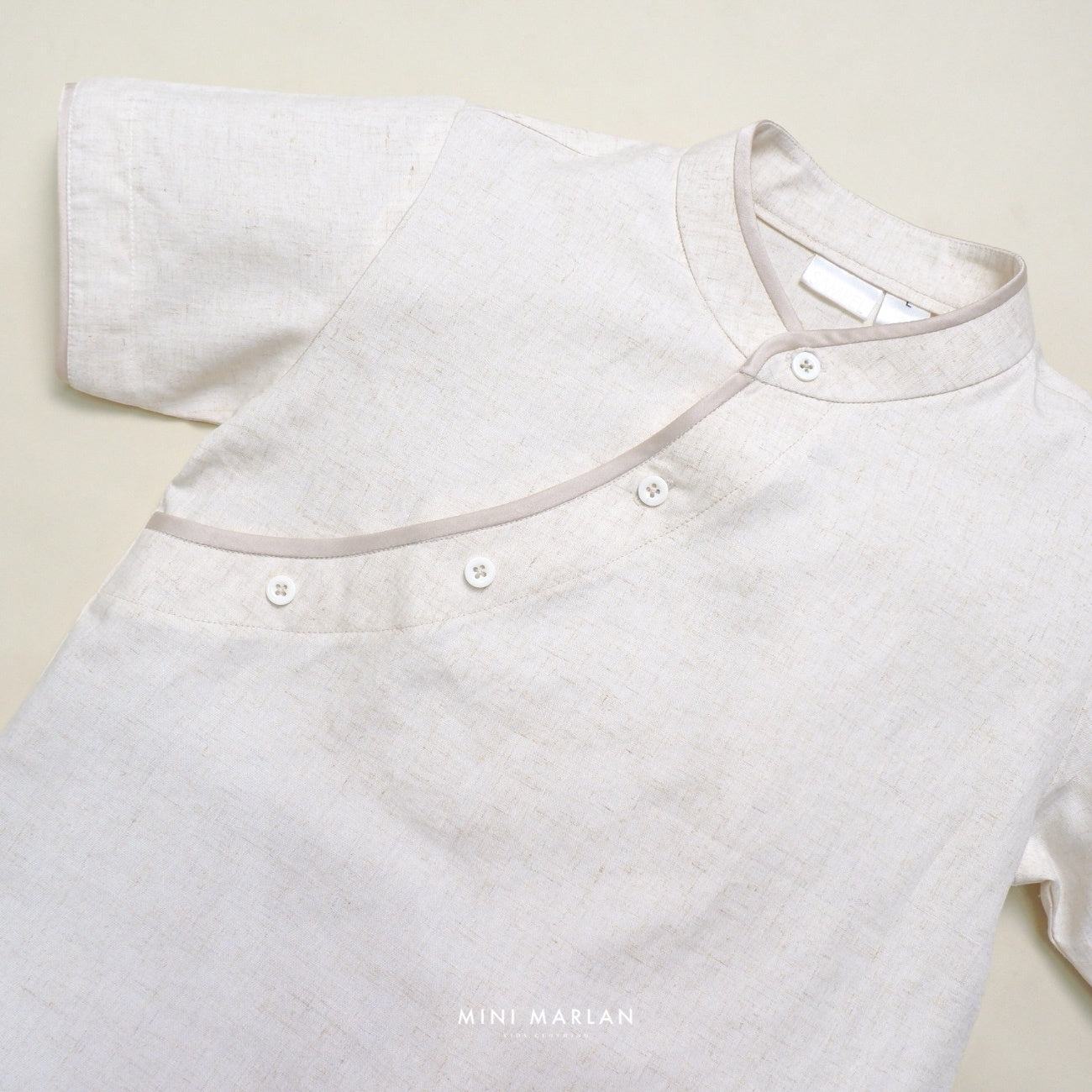 Luna Boy Linen Shirt – Nude Classic Linen Shirt for Boys