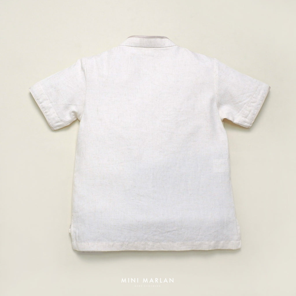 Luna Boy Linen Shirt – Nude Classic Linen Shirt for Boys