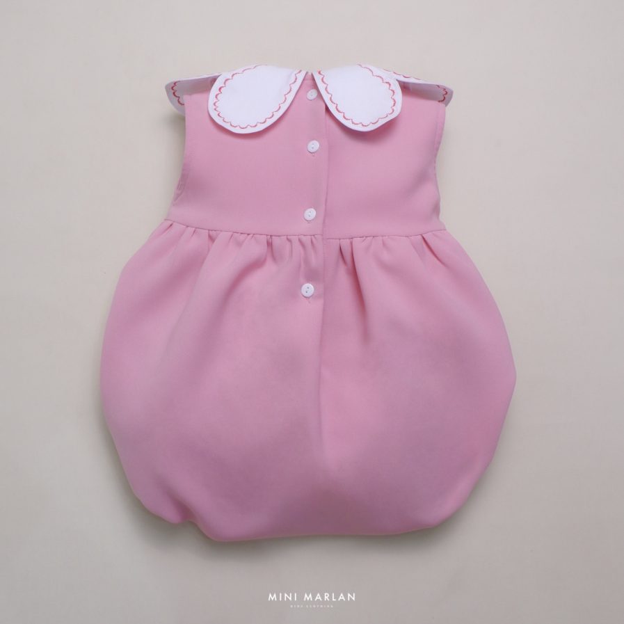 Britton Pink Romper – Scallop-Collar Romper