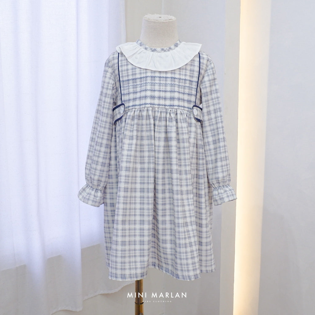 Asher Plaid Grey Dress – Classic Cotton Plaid Dress