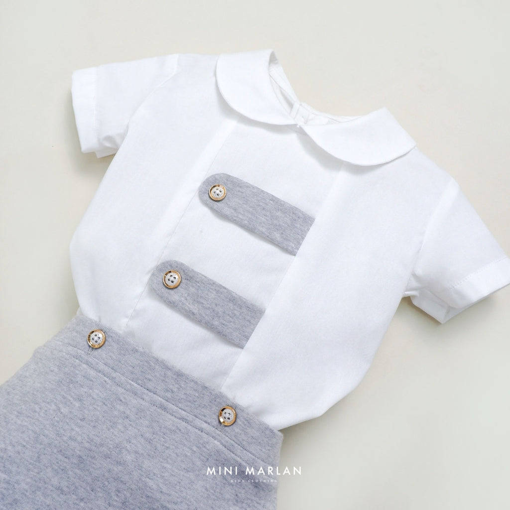 Claus Baby Set – Two-Piece Cotton Rayon Shirt & Knit Shorts Set