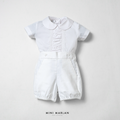 Victor White Boy Set – All-White Heritage Button-On Set