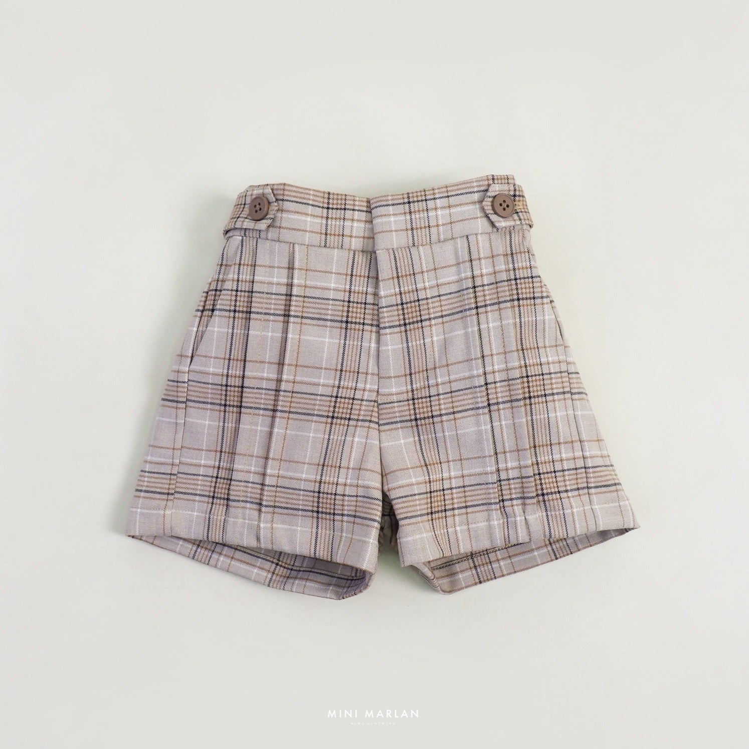 Edgar Brown Tartan Shorts – Semi-Wool Plaid Shorts