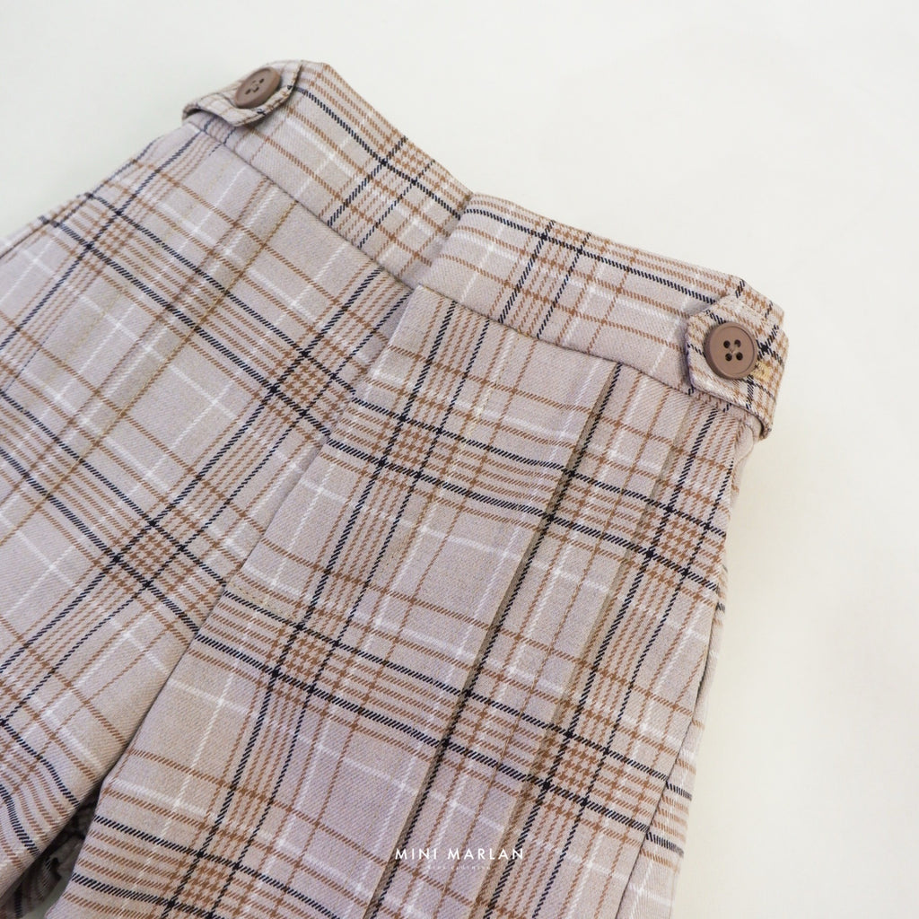 Edgar Brown Tartan Shorts – Semi-Wool Plaid Shorts