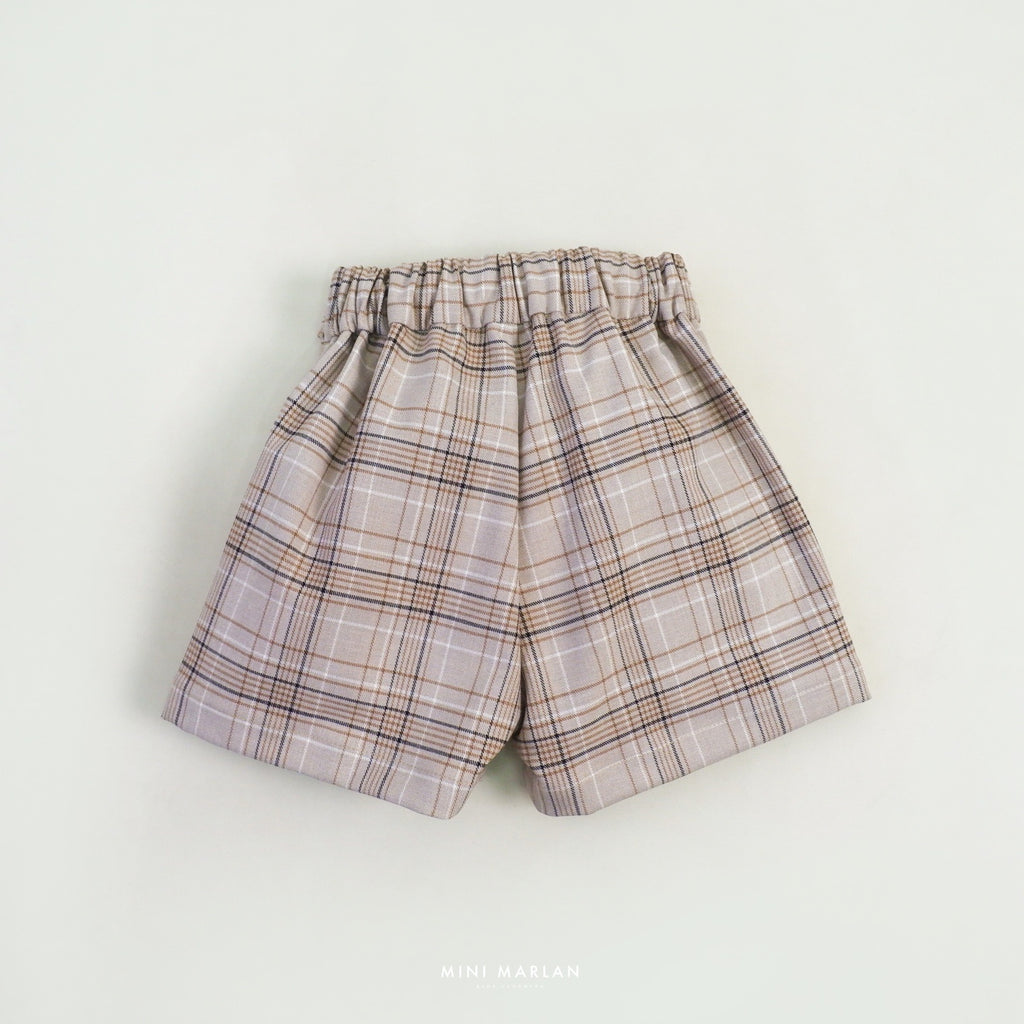 Edgar Brown Tartan Shorts – Semi-Wool Plaid Shorts
