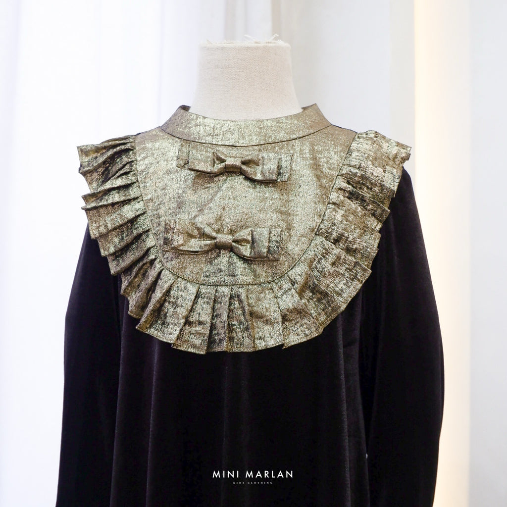 Ivy Black Gold Dress – Sumptuous Velvet Dress