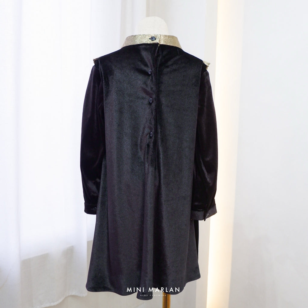 Ivy Black Gold Dress – Sumptuous Velvet Dress