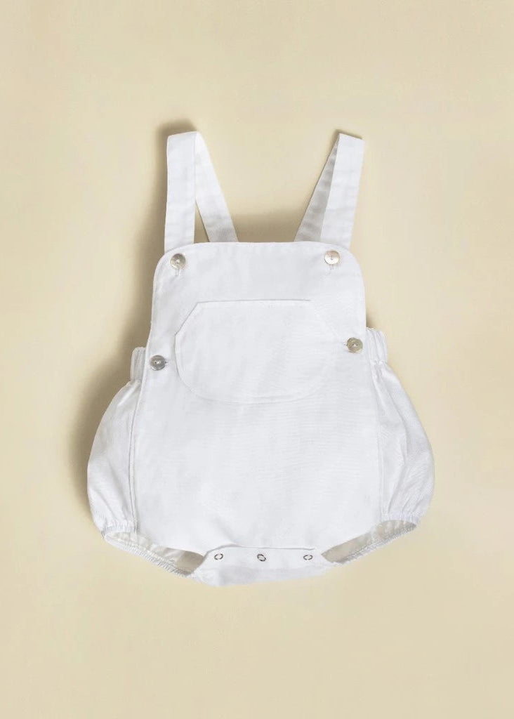 Saint White Romper – Classic Oxford Elegance