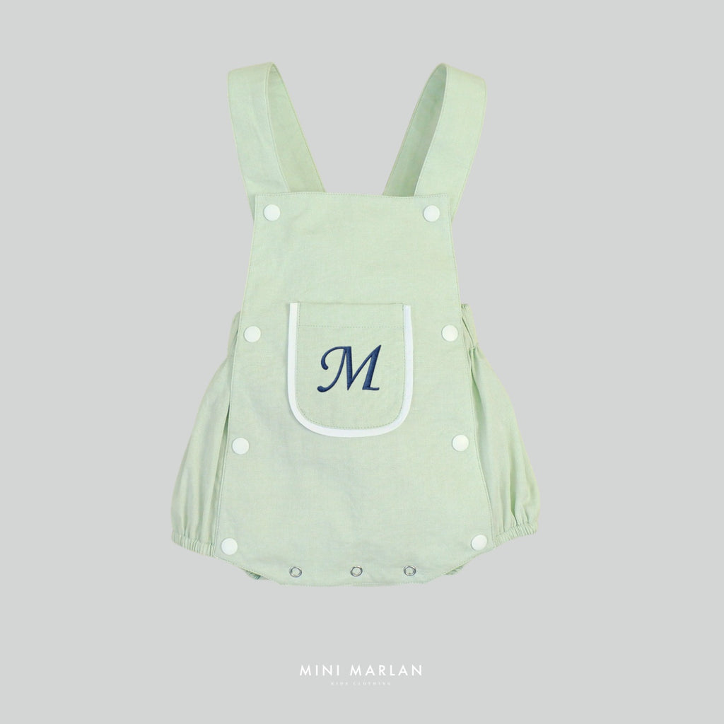 Emilio Green Dungarees – Unisex Sophisticated Cotton Romper