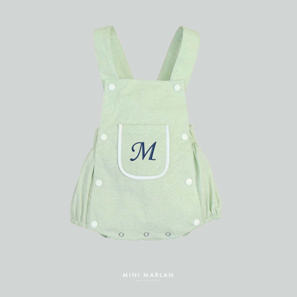 Emilio Green Dungarees – Unisex Sophisticated Cotton Romper