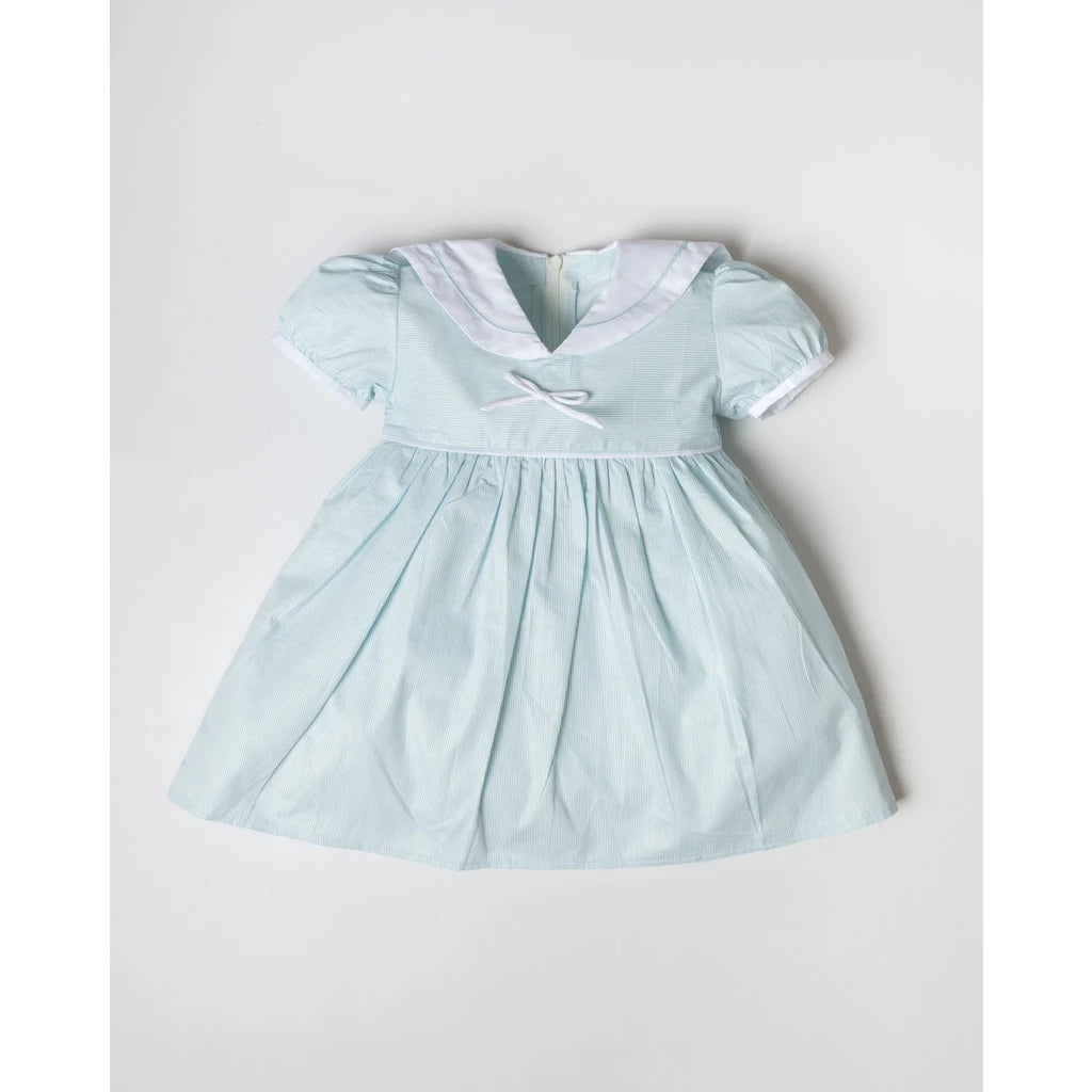 Franchie Mint Sailor Dress – Airy Nautical Cotton Dress
