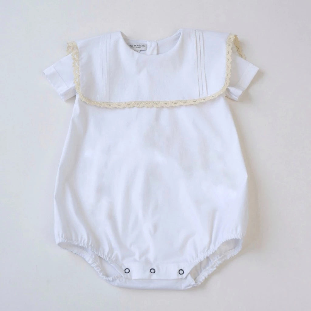Cameron White Lace Romper – Timeless Keepsake