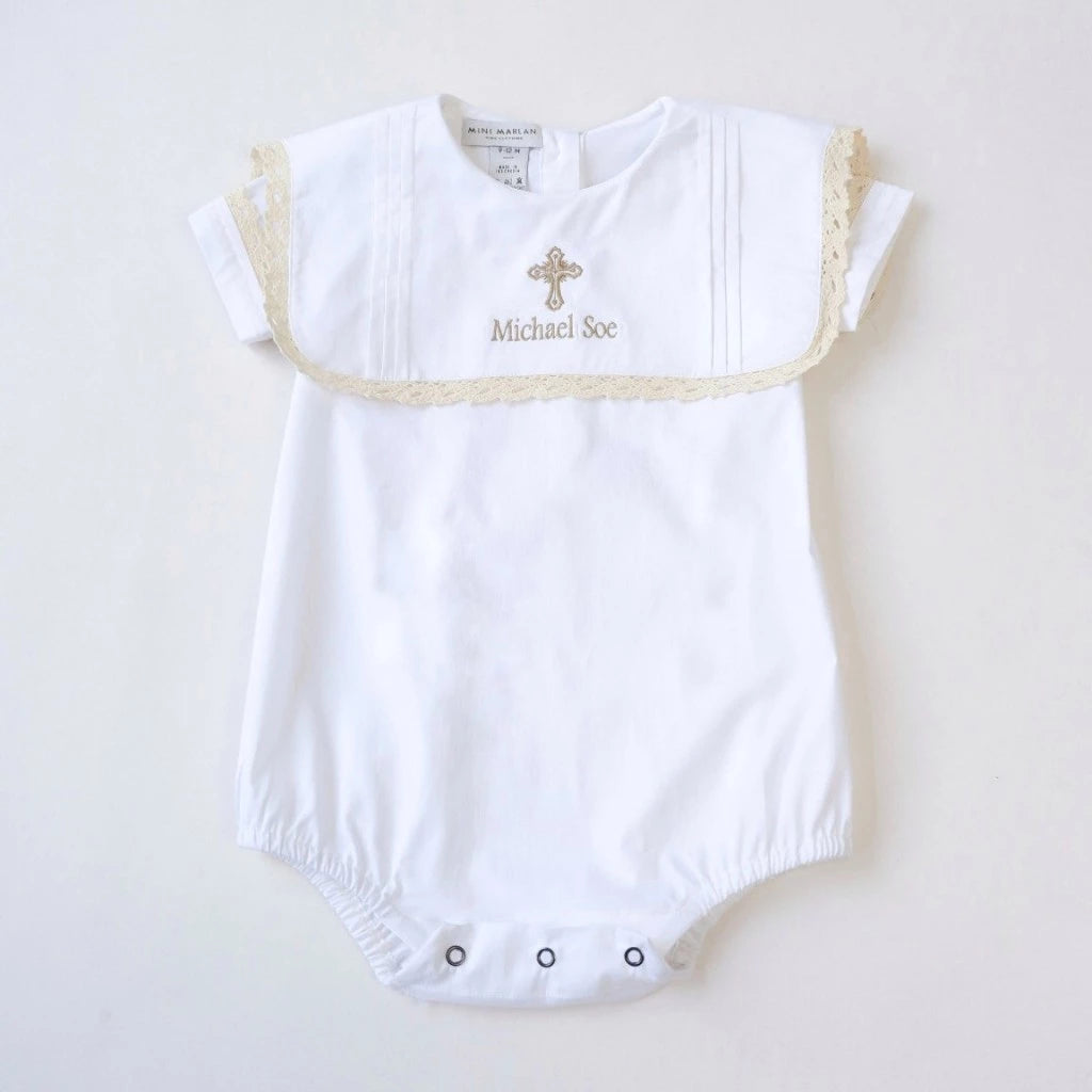 Cameron White Lace Romper – Timeless Keepsake