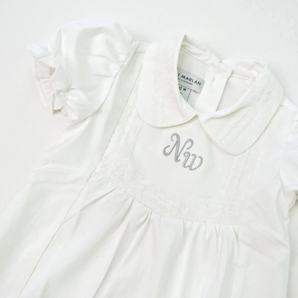 Pepa White Dress – Classic Heritage Puff-Sleeve Poplin Dress