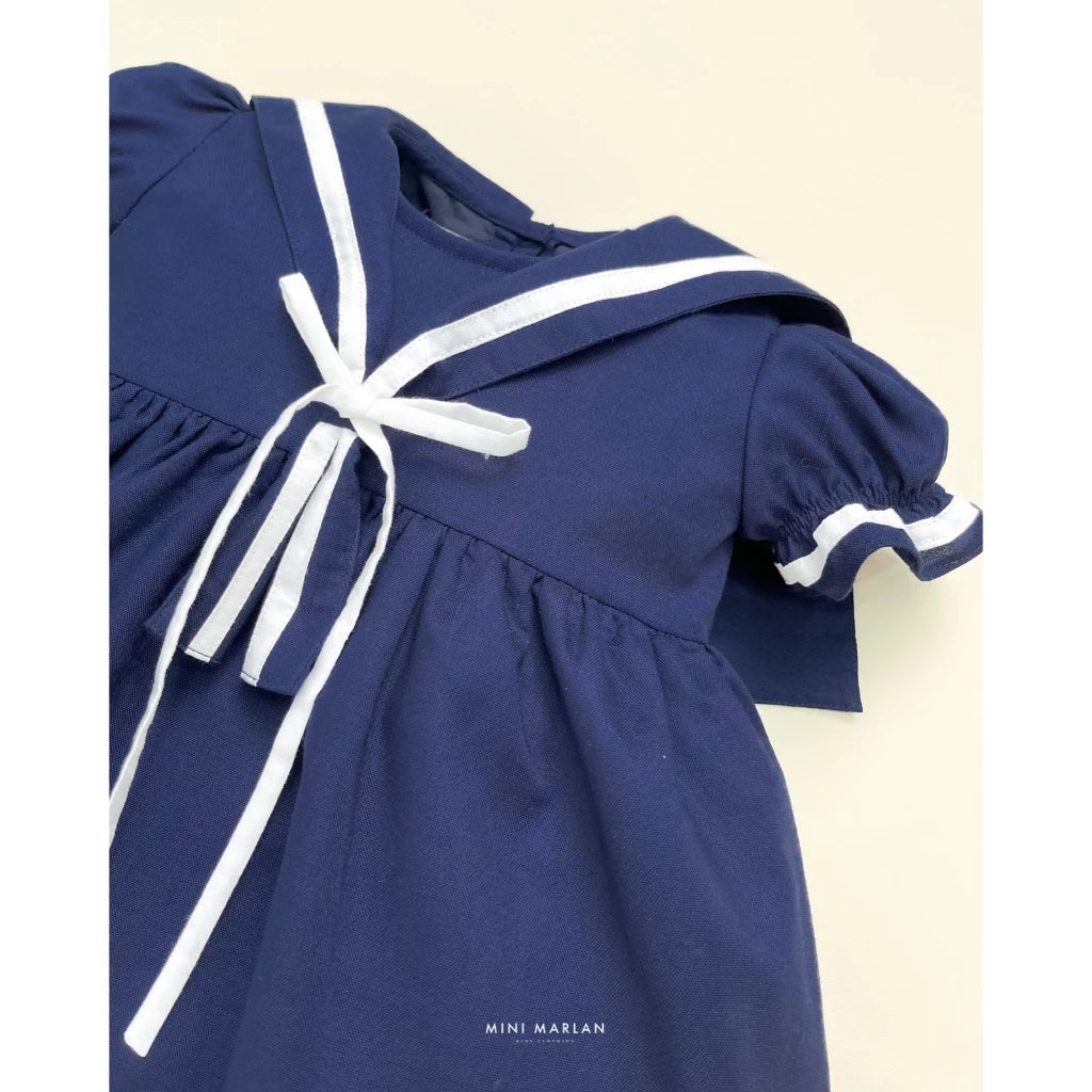 Sailor Navy Girl Dress – Timeless Nautical Elegance