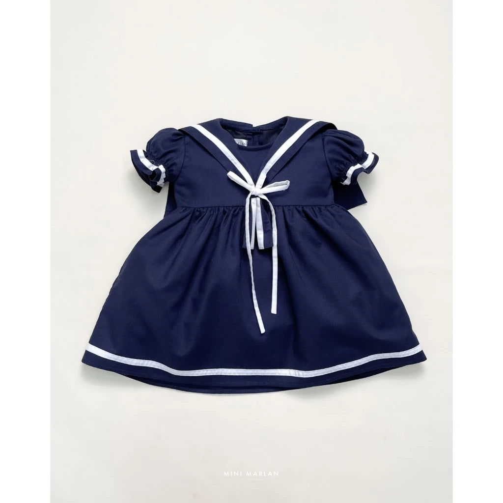 Sailor Navy Girl Dress – Timeless Nautical Elegance