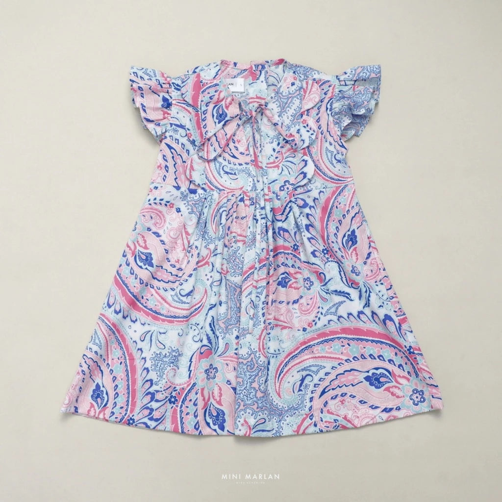 Aruna Batik Girl Dress – Playful Paisley Artistry