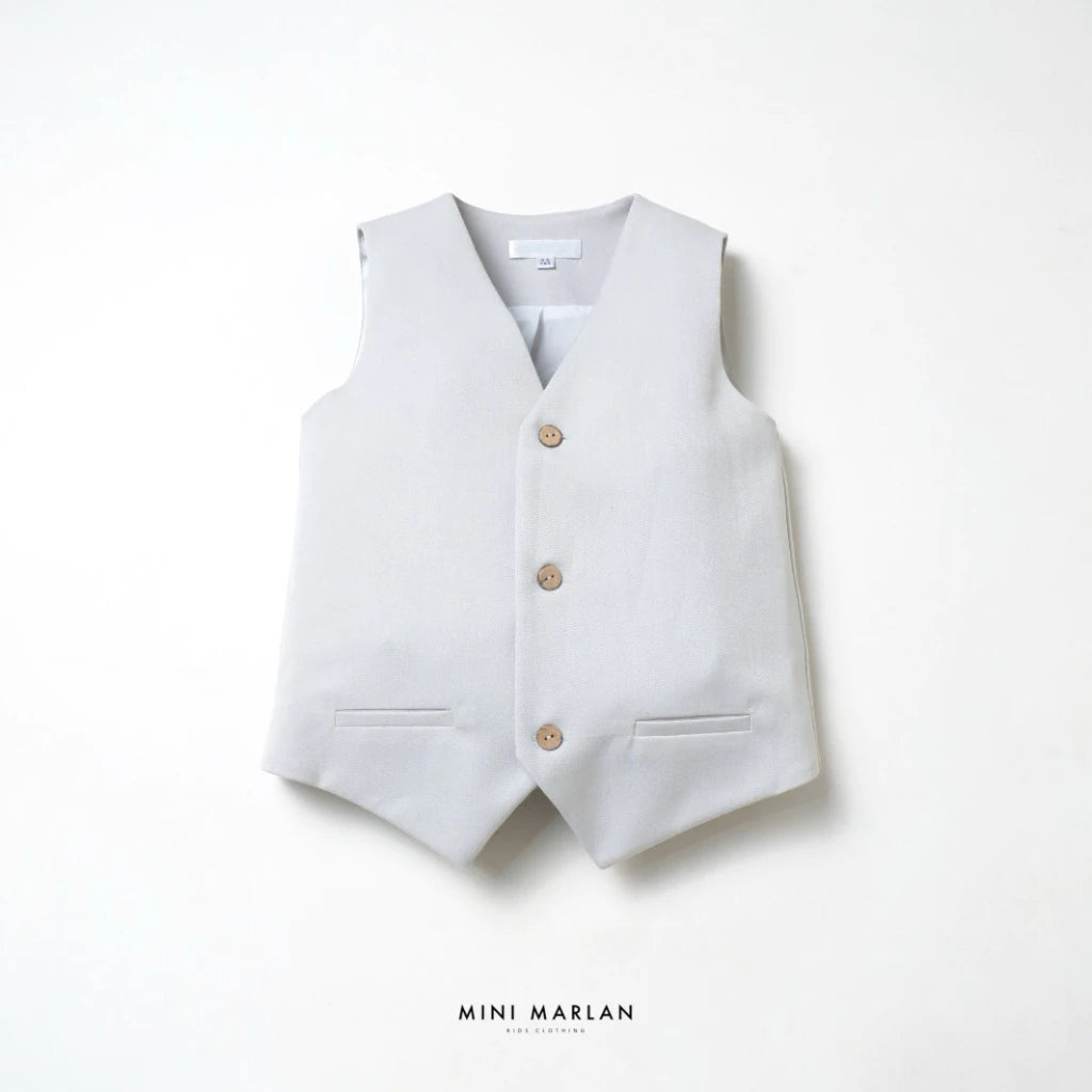 Connor Light Grey Vest – Refined Summer Sophistication
