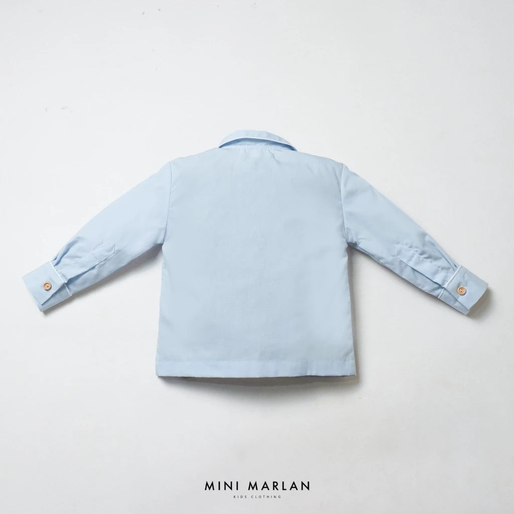 Dakota Blue Long Sleeve Shirt – The Essential Crisp Cotton Staple