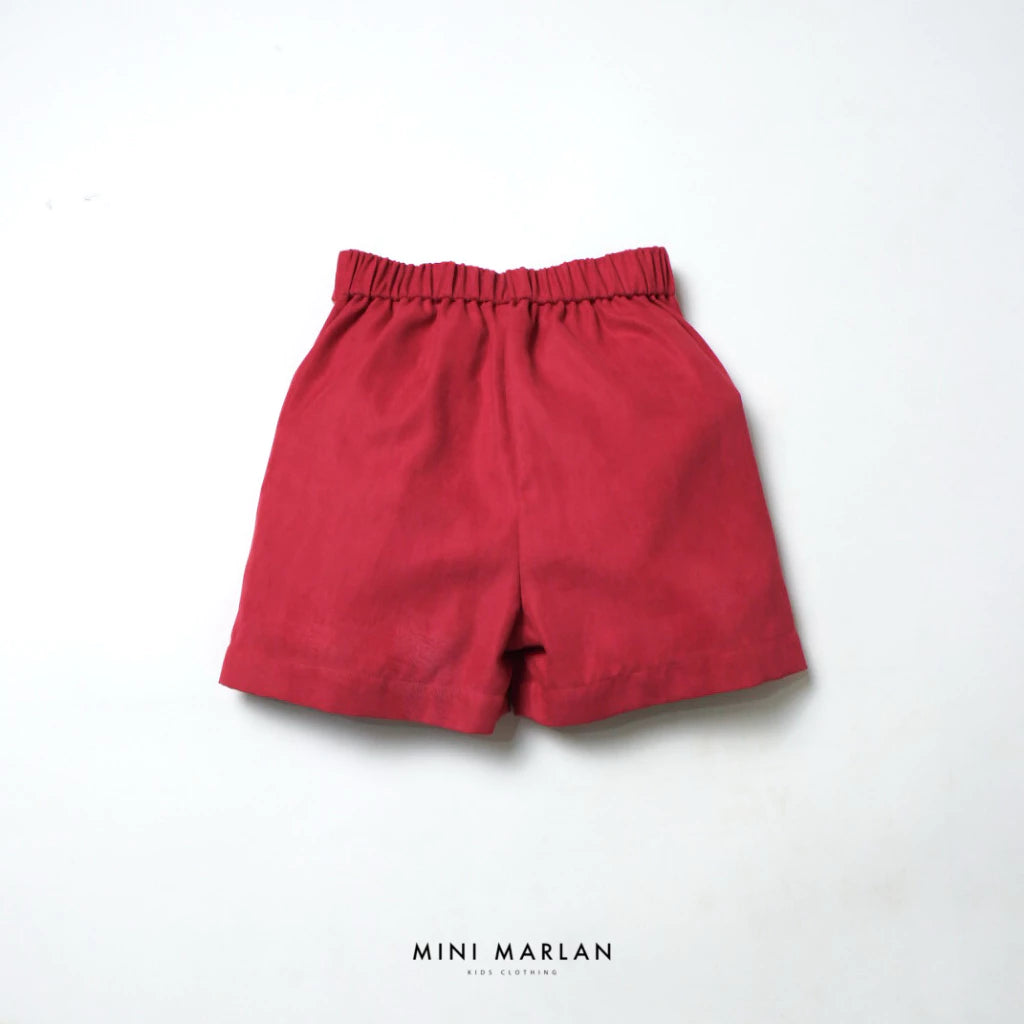 Noelle Red Corduroy Shorts – Festive Comfort & Heritage Style