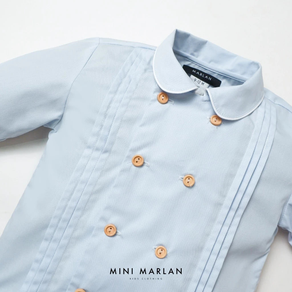 Dakota Blue Long Sleeve Shirt – The Essential Crisp Cotton Staple