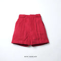 Noelle Red Corduroy Shorts – Festive Comfort & Heritage Style