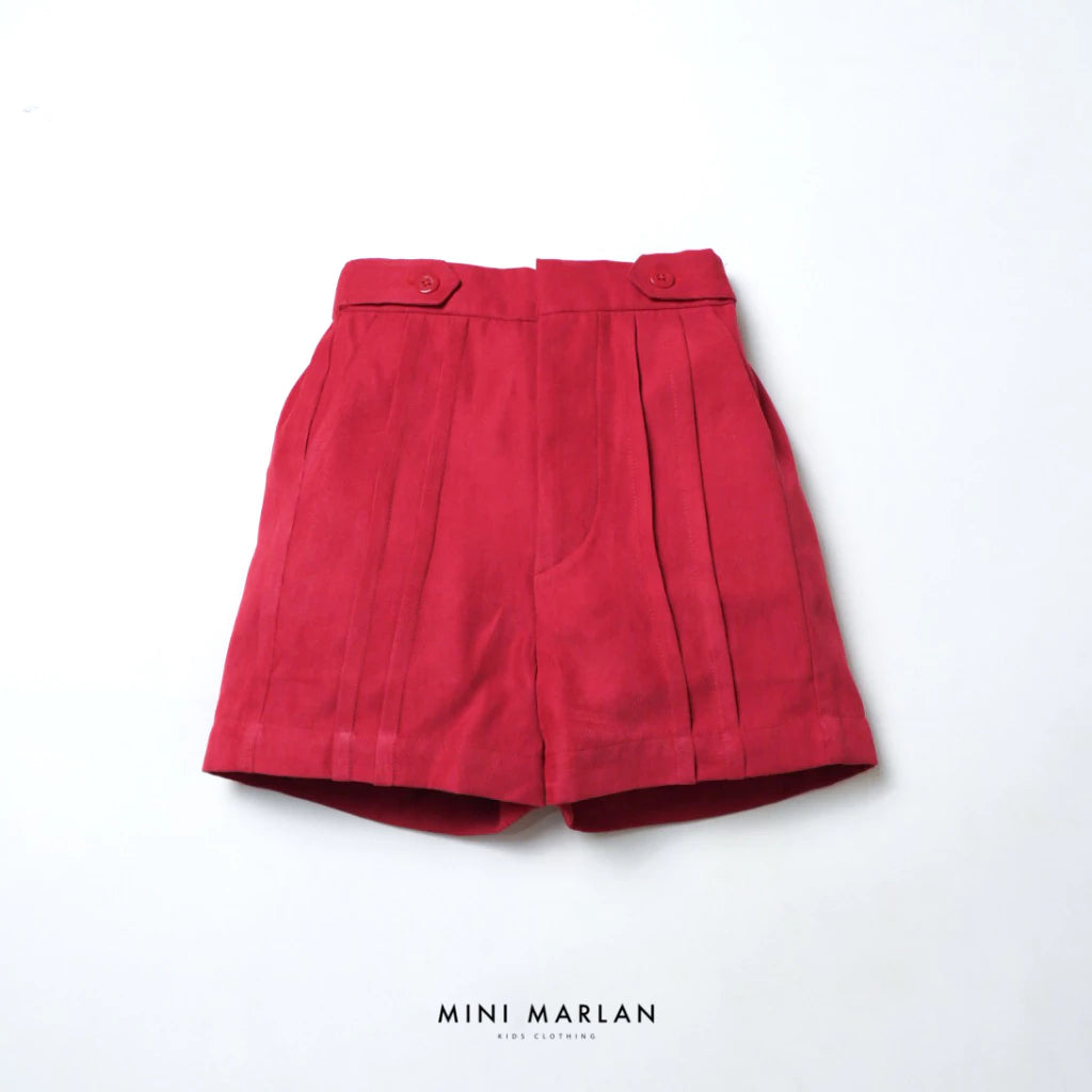 Noelle Red Corduroy Shorts – Festive Comfort & Heritage Style