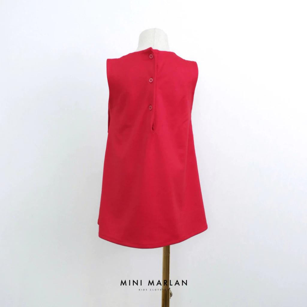 Noelle Red Bow Girl Dress – Sophisticated Festive Elegance