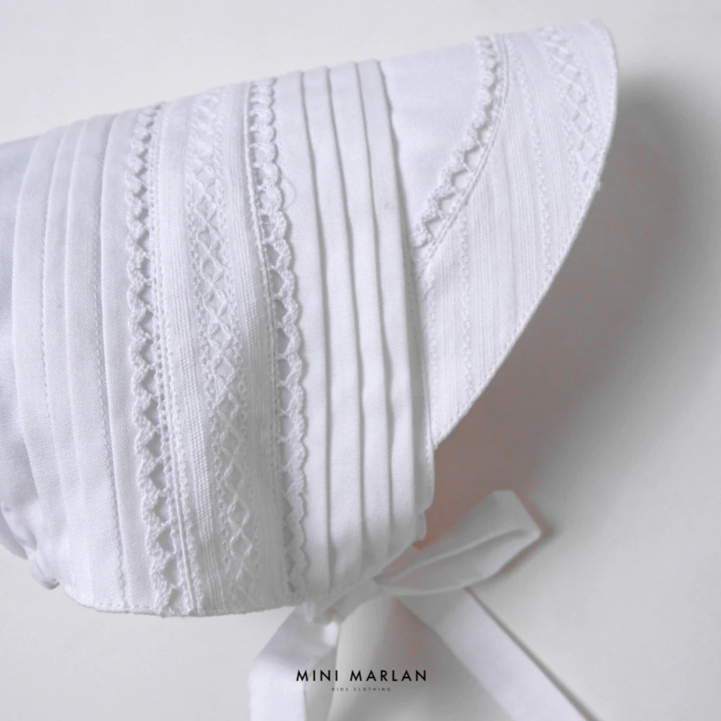 Dominique White Boy Bonnet – Exquisite Ceremonial Headwear