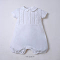 Dominique White Baby Boy Romper – Exquisite Heritage Ceremonial Romper