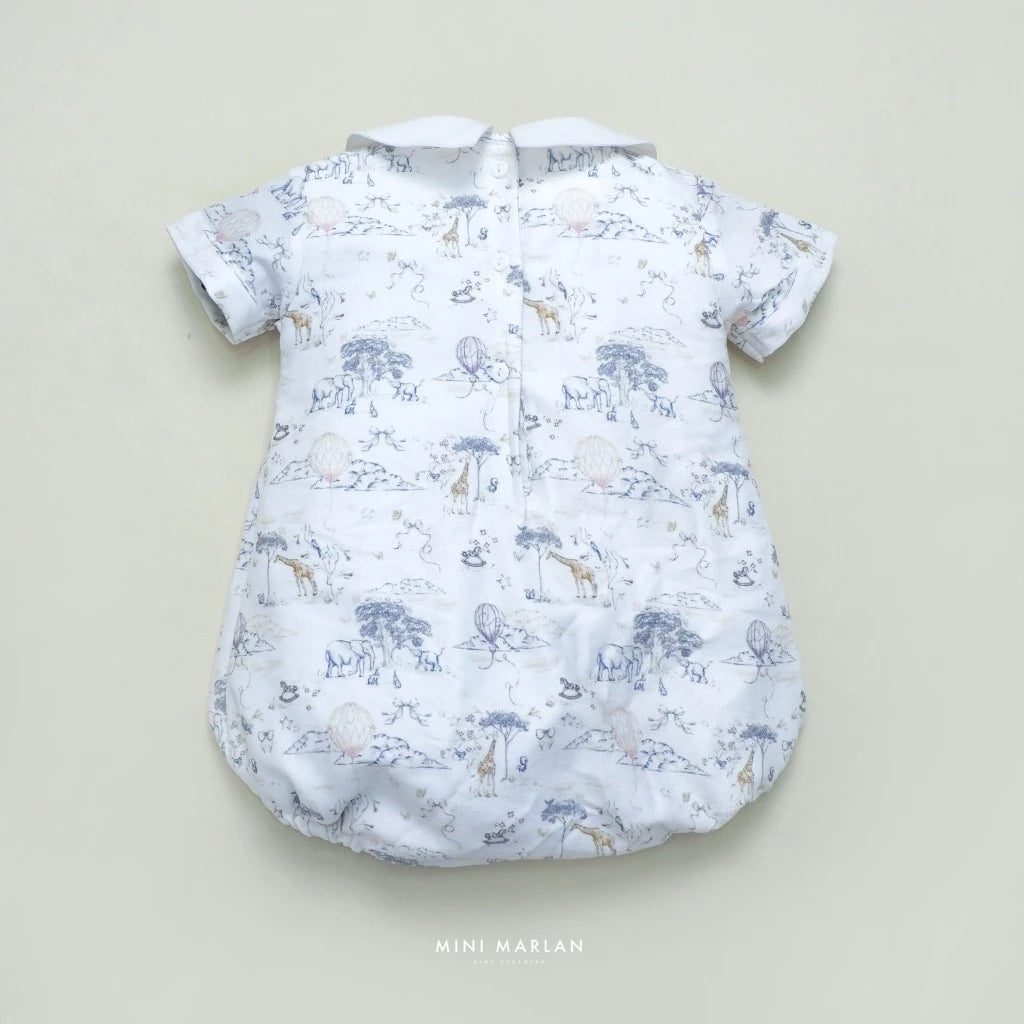 Animal Pattern Baby Romper (Unisex) – Whimsical Comfort