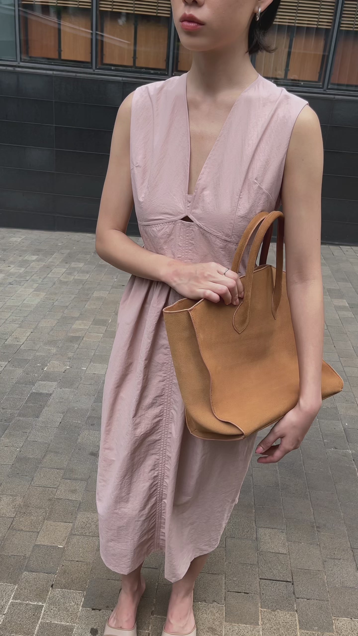 Charme V-Neck Dress - Cutout Midi Sundress