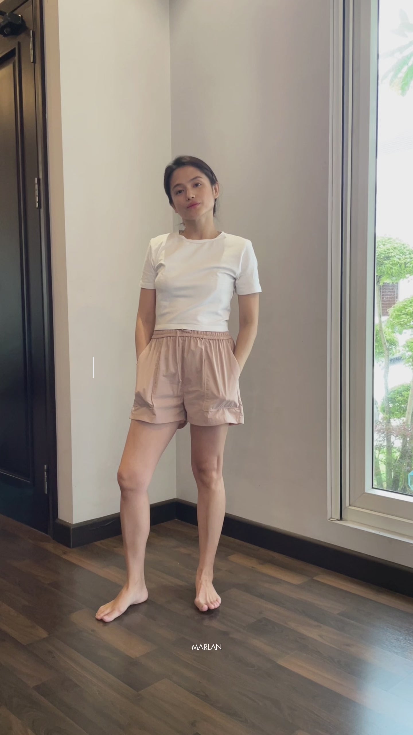 Charme Utility Shorts - Drawstring Nylon Shorts