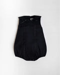 Mirabelle Black Romper – Tiered Scallop Romper